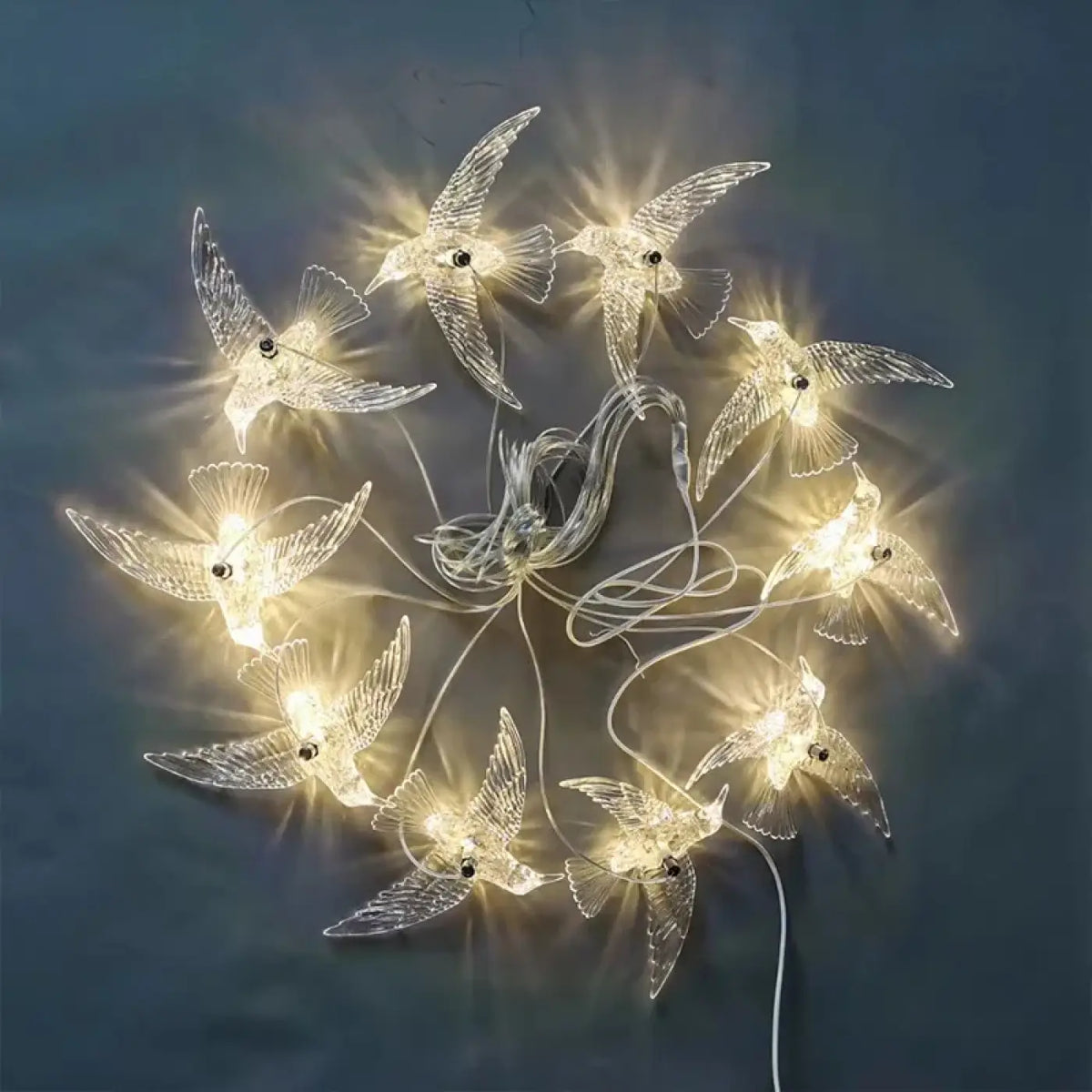 Lampe Suspendue Oiseaux en Verre pour Chambre et Salon