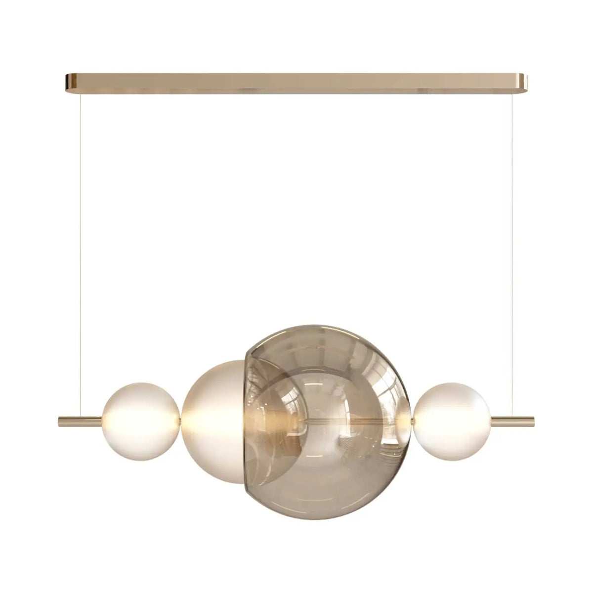Composition de suspensions en verre Astra dans un hall d'entrée moderne