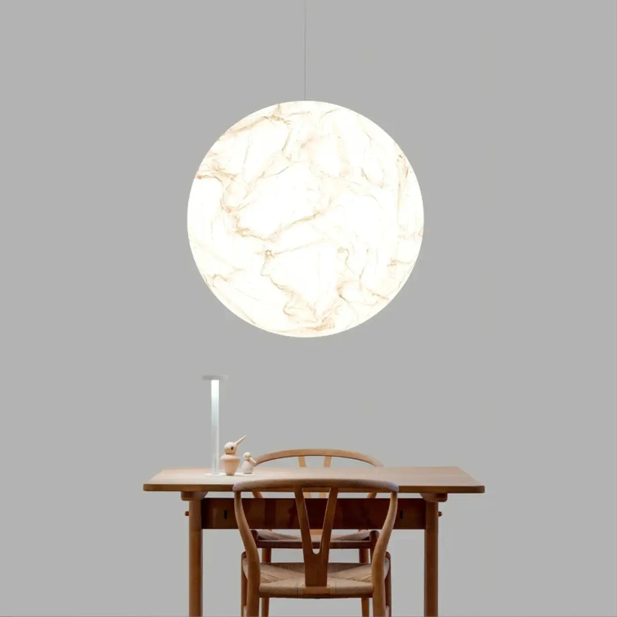 Lampe Suspendue Globe Marbré pour Salle à Manger