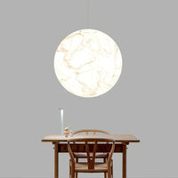 Lampe Suspendue Globe Marbré pour Salle à Manger