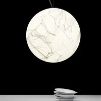 Lampe Suspendue Globe Marbré pour Salle à Manger
