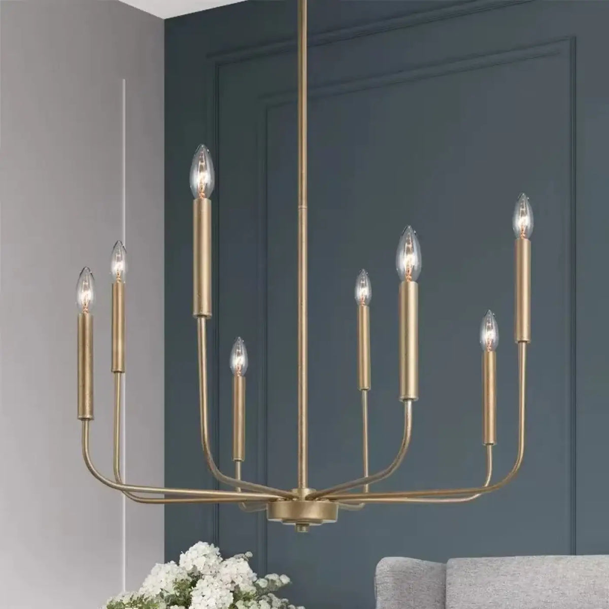 Suspension Chandelier Moderne en Laiton