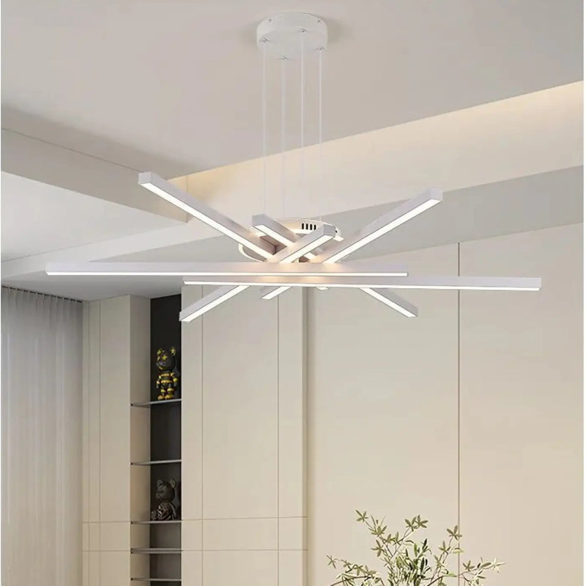 Lampe Suspendue LED Croisée pour Salon Moderne