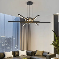Lampe Suspendue LED Croisée pour Salon Moderne