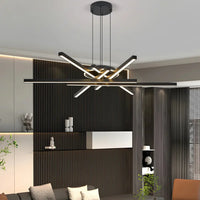 Lampe Suspendue LED Croisée pour Salon Moderne