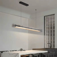 Suspension LED Horizontale en Verre Strié
