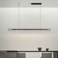 Suspension LED Horizontale en Verre Strié