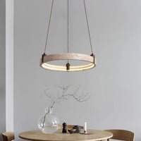 Lampe Suspendue Pierre Jaune et Verre Opalin