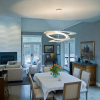 Lampe Suspendue LED Spirale Blanc Mat