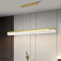 Suspension Linéaire Effet Cristal pour Salon