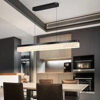 Suspension Linéaire Effet Cristal pour Salon