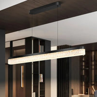 Suspension Linéaire Effet Cristal pour Salon