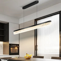 Suspension Linéaire Effet Cristal pour Salon