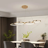 Suspension LED à Anneaux pour Salon Chic