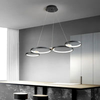 Suspension LED à Anneaux pour Salon Chic