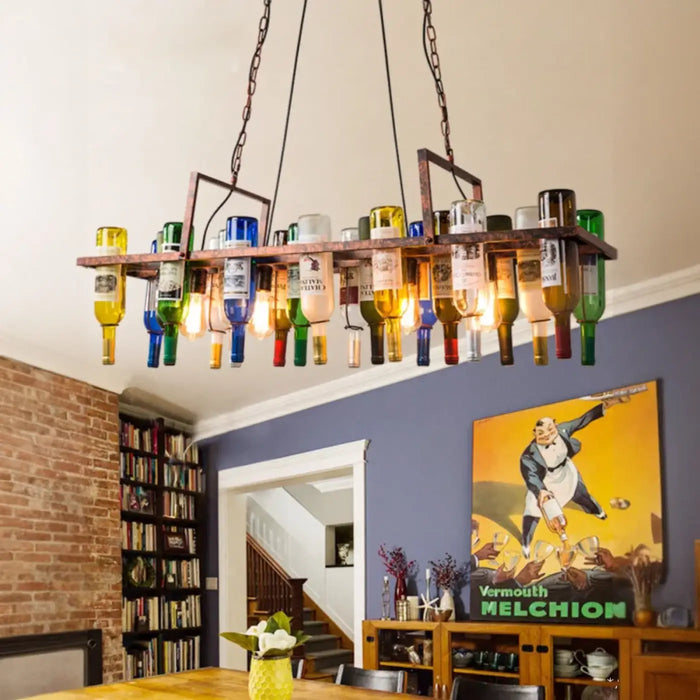 Lampe Suspendue Bouteilles Recyclées pour Cuisine