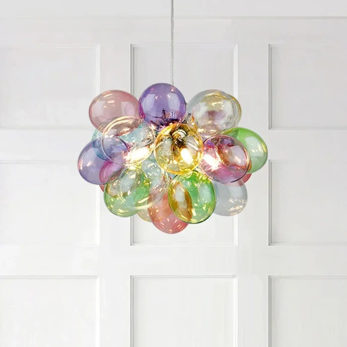Lampe Suspendue en Verre Teinté pour Salle à Manger