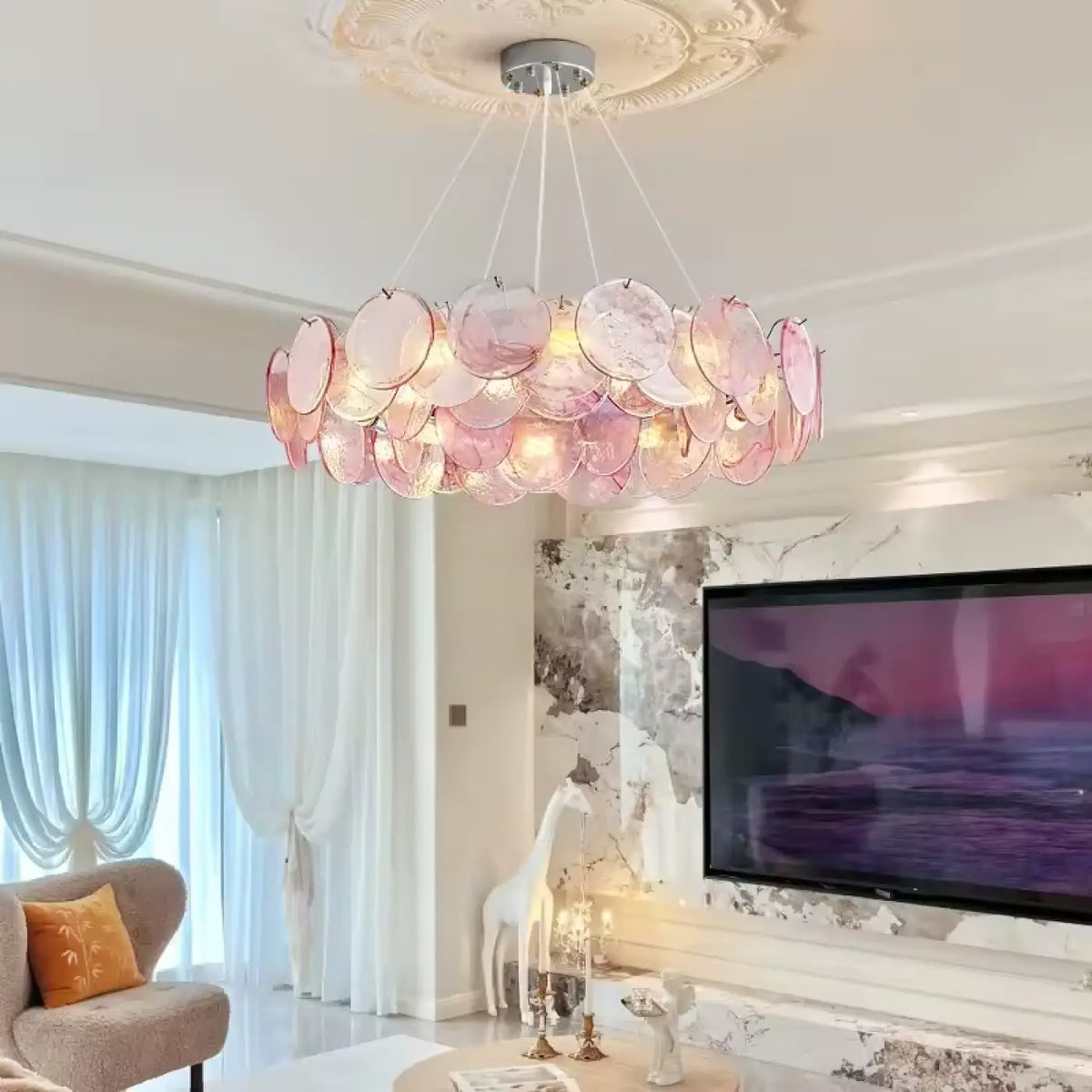 Lampe Suspendue Artistique en Verre Multicolore