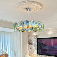 Lampe Suspendue Artistique en Verre Multicolore