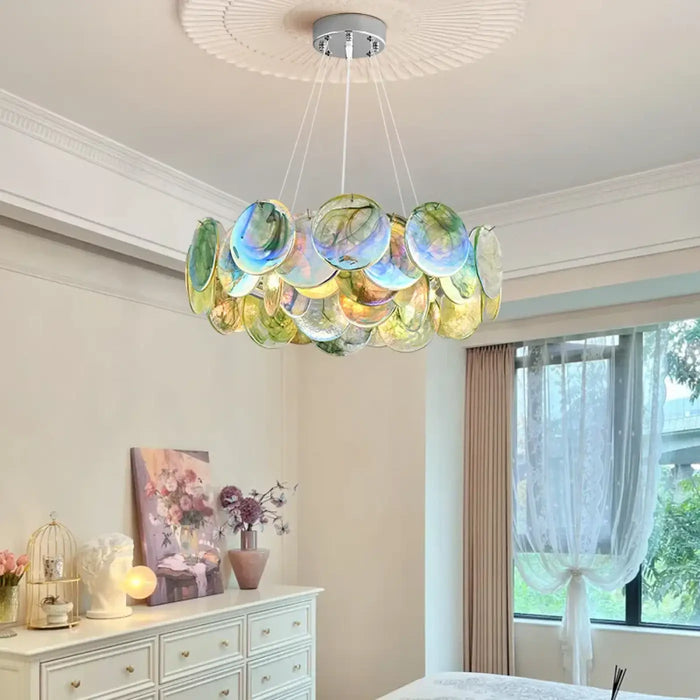 Lampe Suspendue Artistique en Verre Multicolore