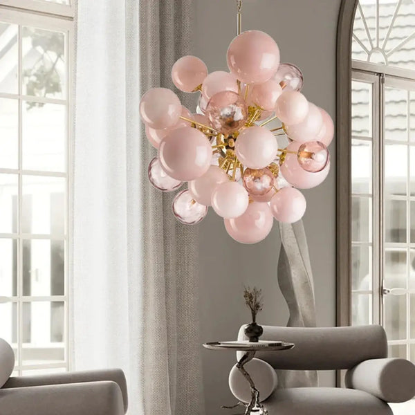 Suspension Ballon en Verre pour Salon Raffiné