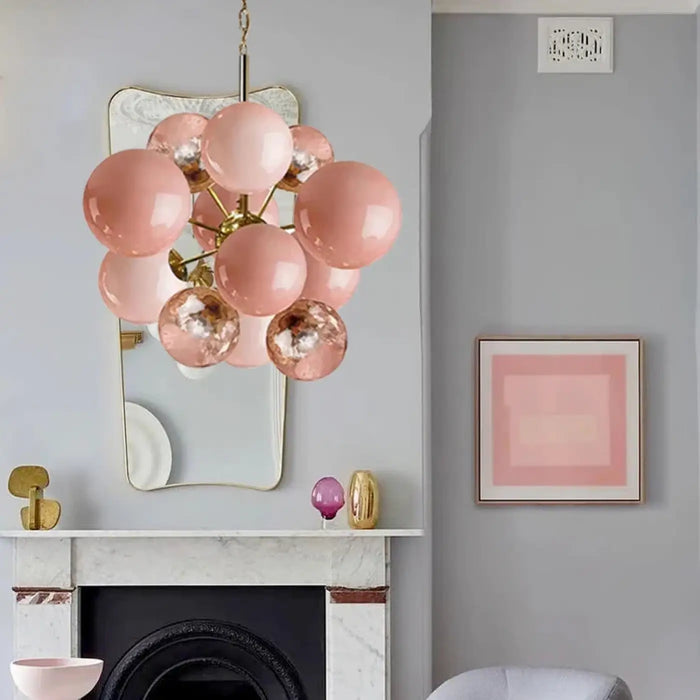 Suspension Ballon en Verre pour Salon Raffiné
