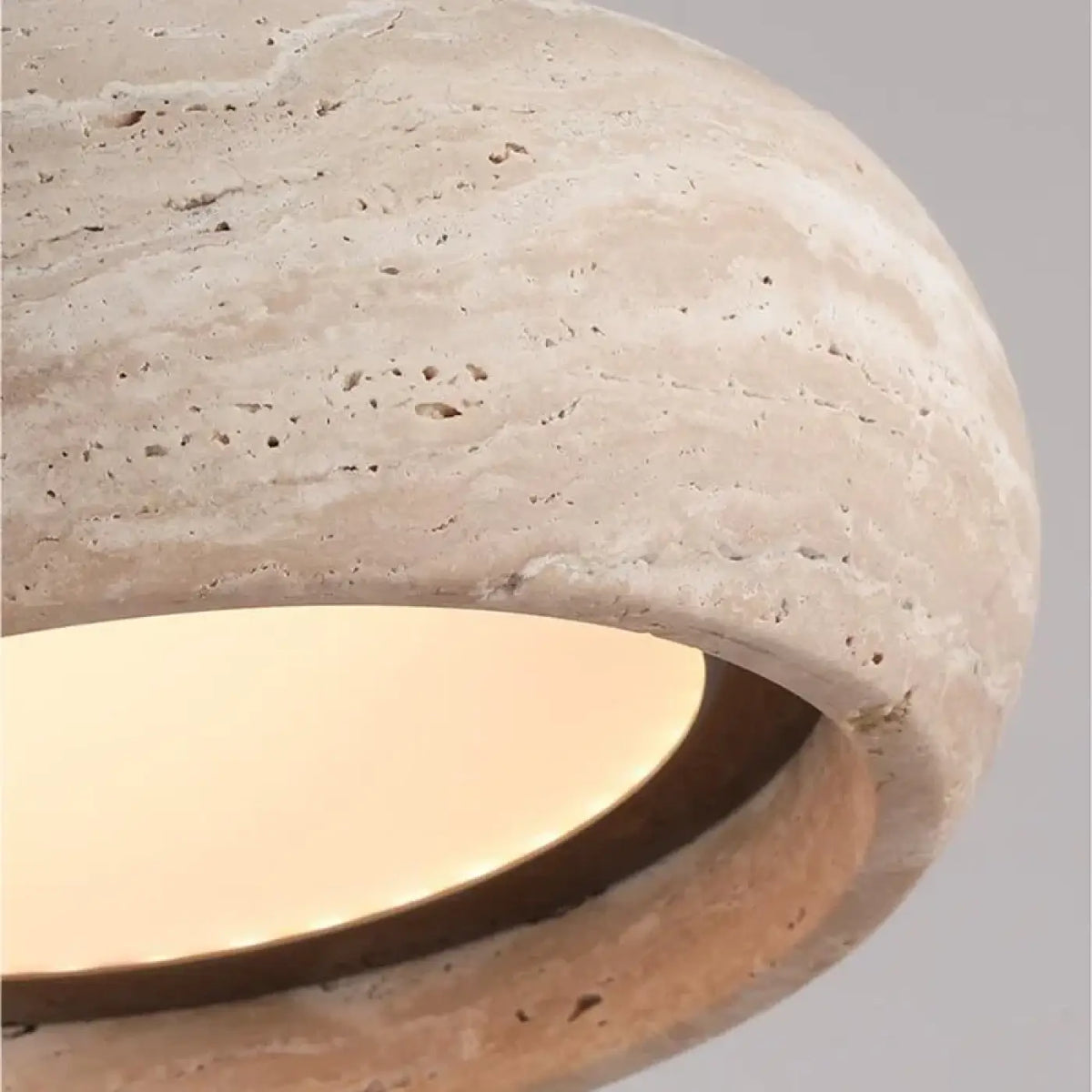 Lampe Suspendue Blanche en Pierre Style Vintage