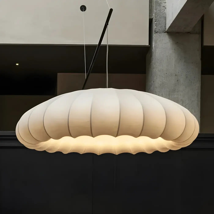 Lampe Suspendue Blanche Forme Citrouille