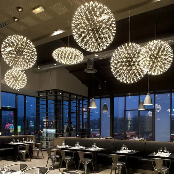 Suspension Boule LED pour Grande Hauteur sous Plafond