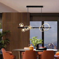 Lampe Suspendue Atelier en Verre Ambré