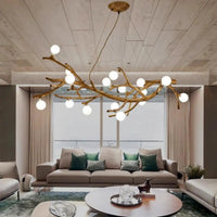 Lampe Suspendue Branche Naturelle en Bois