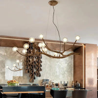 Lampe Suspendue Branche Naturelle en Bois