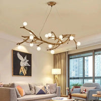 Lampe Suspendue Branche Naturelle en Bois