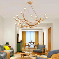 Lampe Suspendue Branche Naturelle en Bois