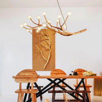 Lampe Suspendue Branche Naturelle en Bois