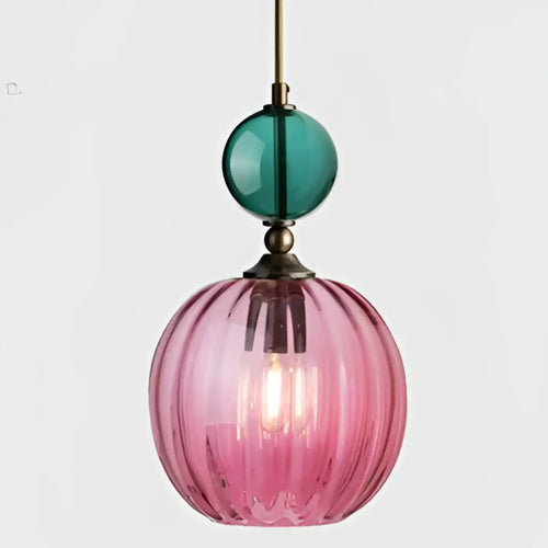 Suspension Colorée en Verre Élégante