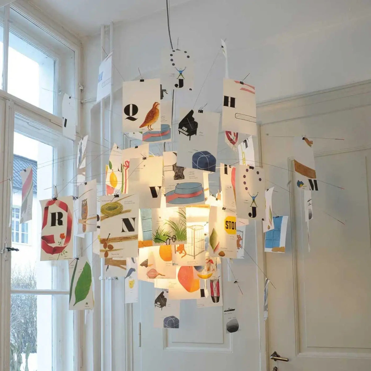Lampe Suspendue Feuilles Décoratives