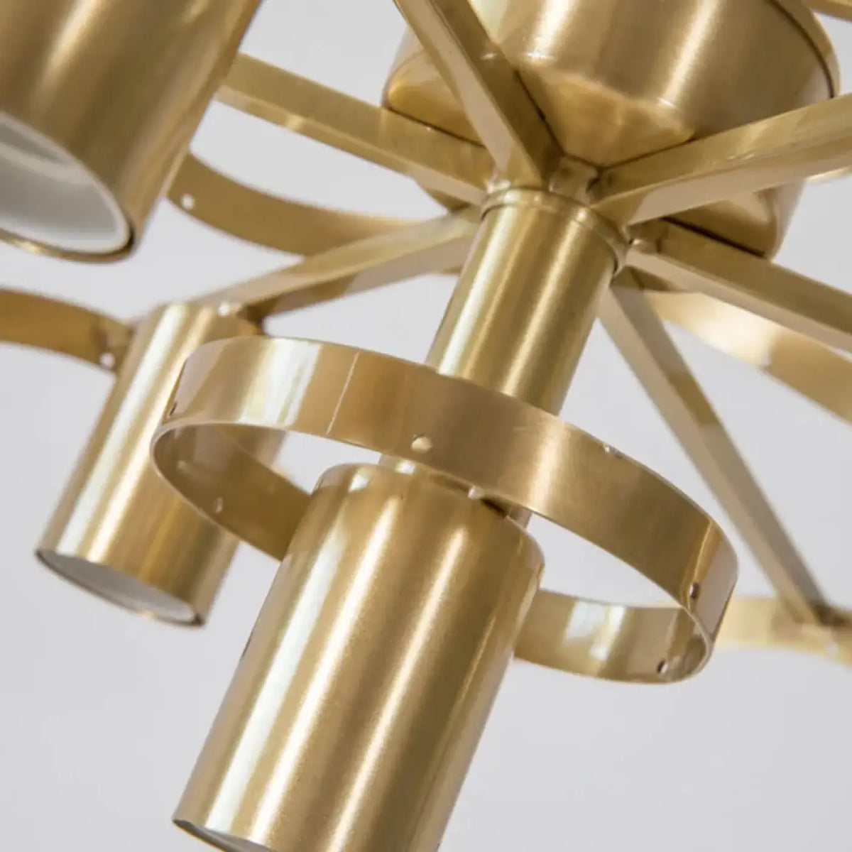 Lampe Suspendue Coque Naturelle Dorée