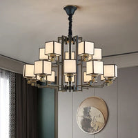 Lampe Suspendue Cubes Opalins pour Salle à Manger