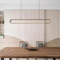 Suspension Linéaire en Bois Naturel