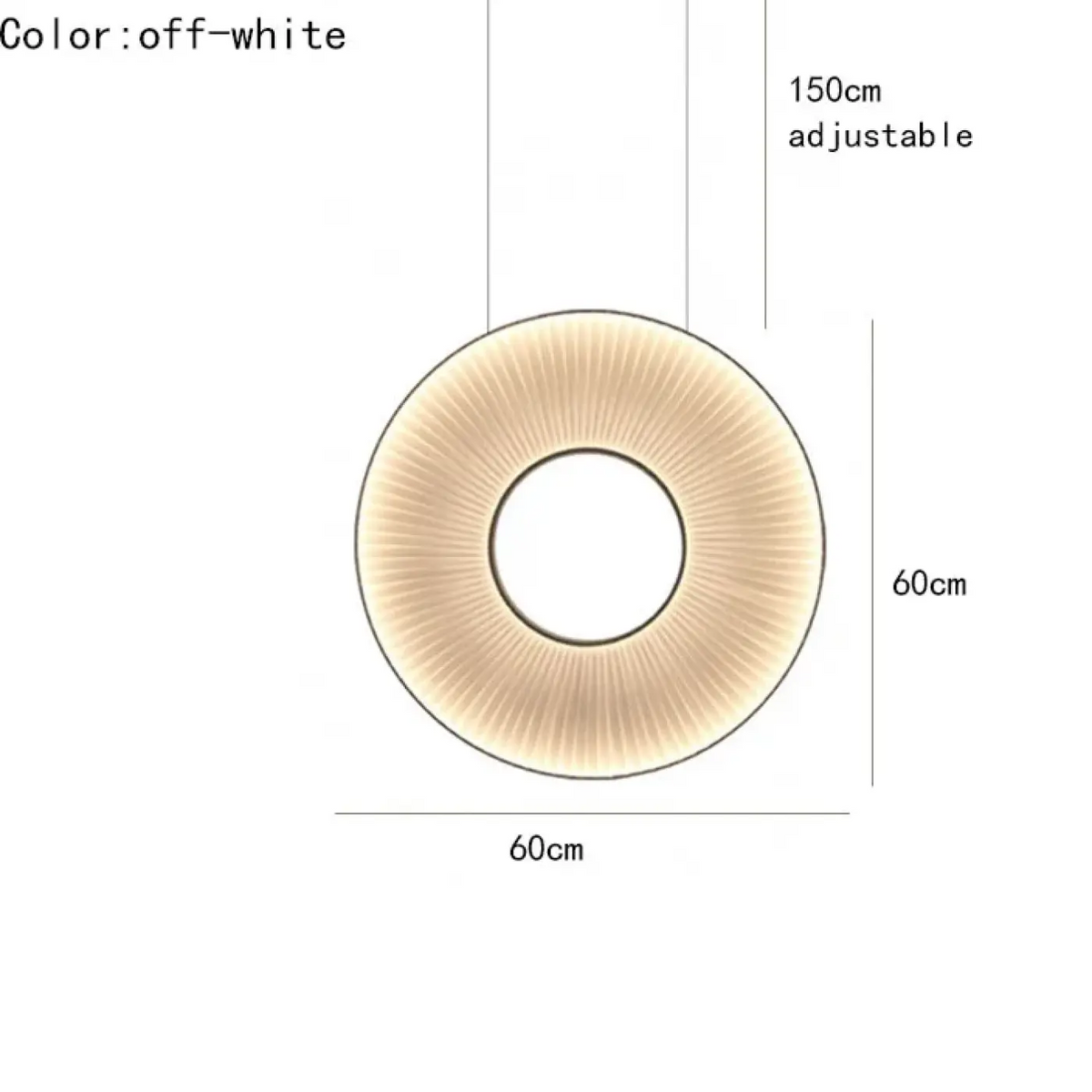 Suspension LED Blanc Cassé Design Moderne