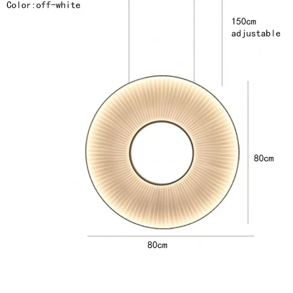 Suspension LED Blanc Cassé Design Moderne