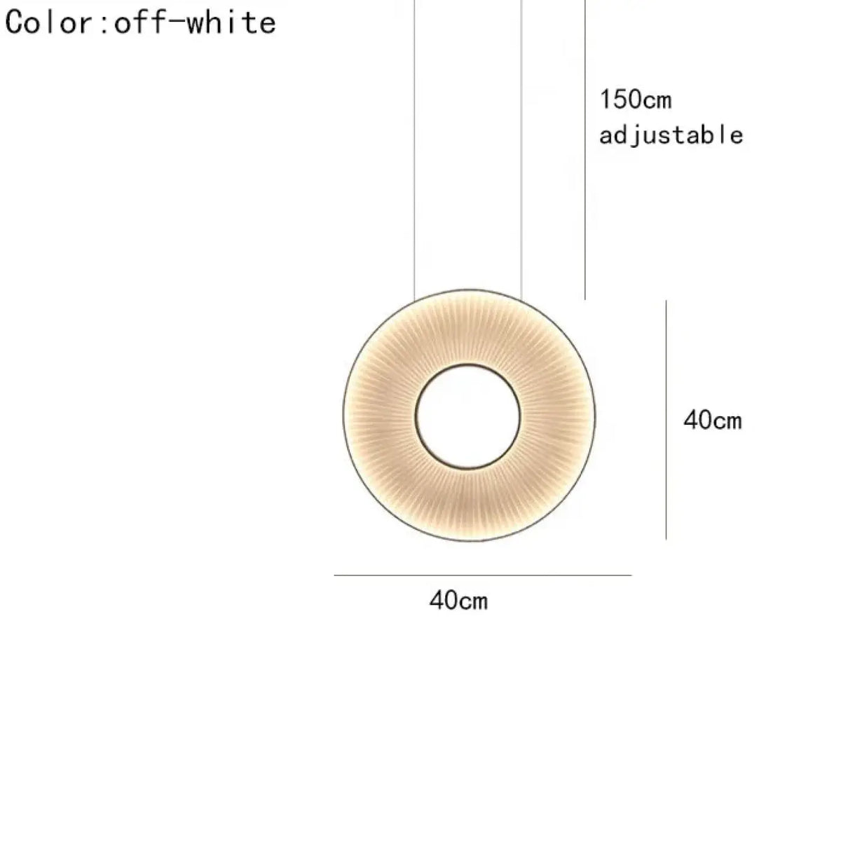 Suspension LED Blanc Cassé Design Moderne