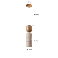 Lampe Suspendue Pierre Naturelle et Bois