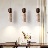 Lampe Suspendue Pierre Naturelle et Bois