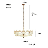 Lampe Suspendue Rétro à Disques de Verre