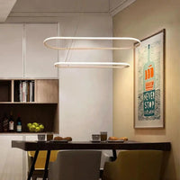 Suspension Dorée à Anneaux LED
