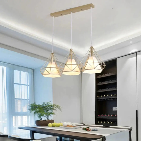 Suspension Dorée Linéaire pour Salle à Manger