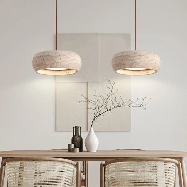 Lampe Suspendue Effet Pierre Blanche