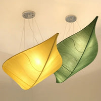 Lampe Suspendue Feuille en Tissu et Métal
